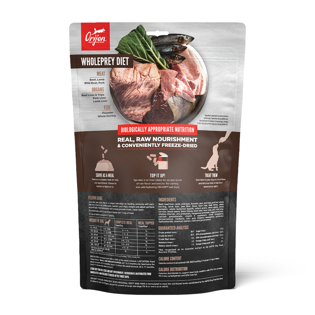Orijen freeze dried regional red dog food online